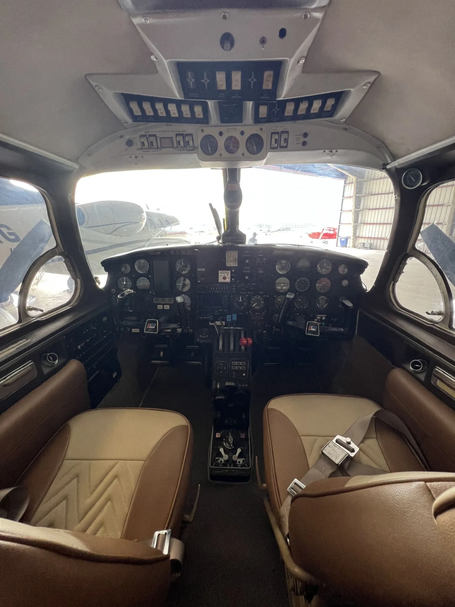 Cabin interior of a 1974 Piper PA-31 350 CHIEFTAIN.