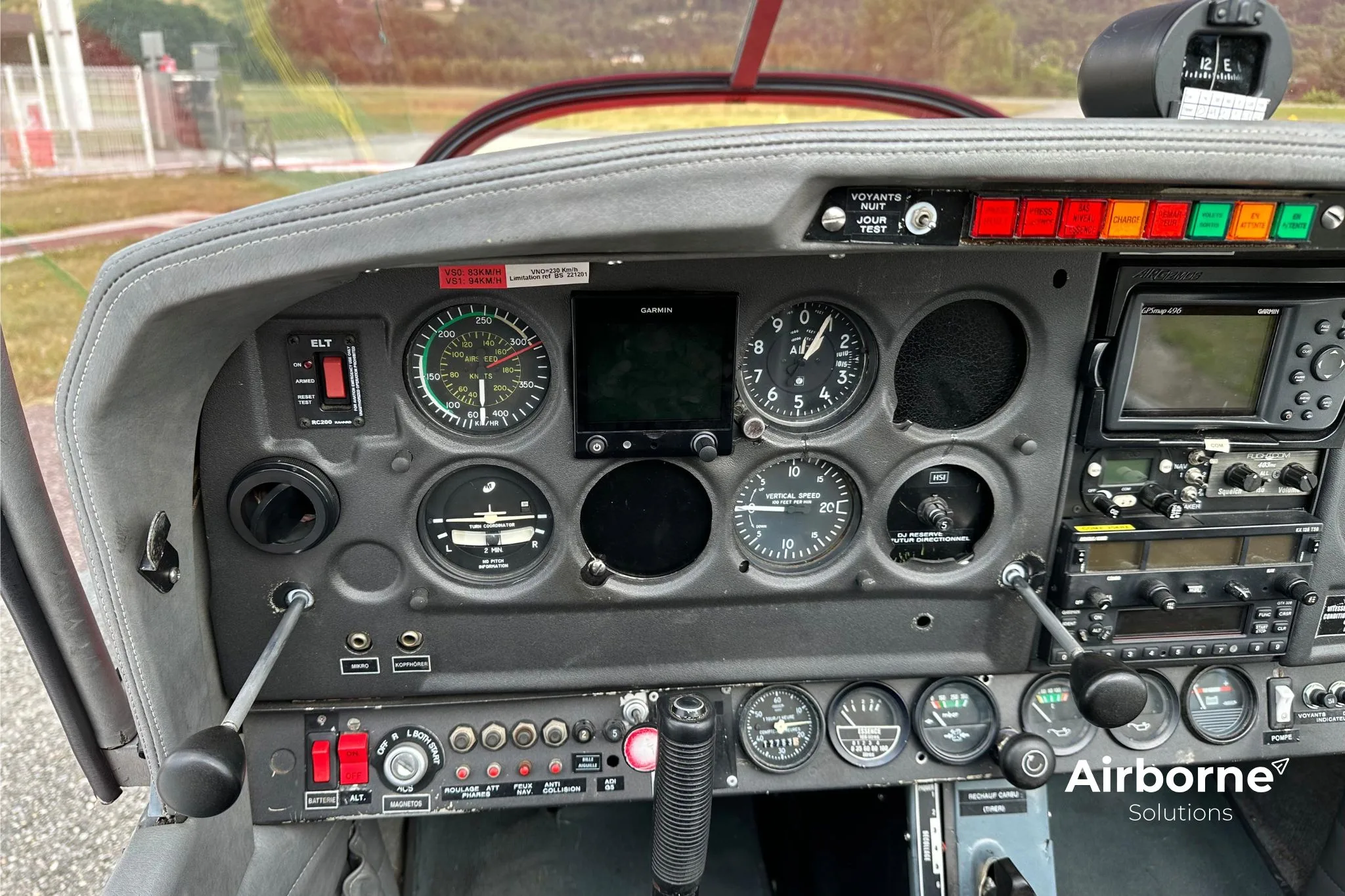 Cockpit and instrument panel of a 1981 Robin/ Apex DR400-120.