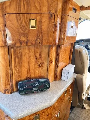 Cabin interior of a 1985 Cessna Citation S/II.