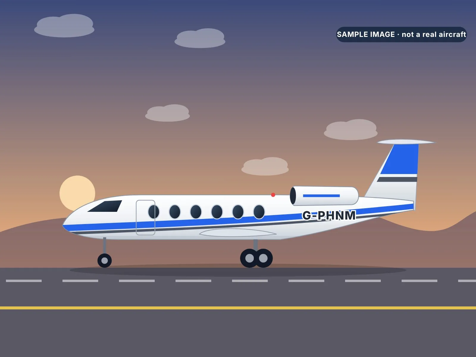Marketing image of a 2018 Embraer Phenom 300E.