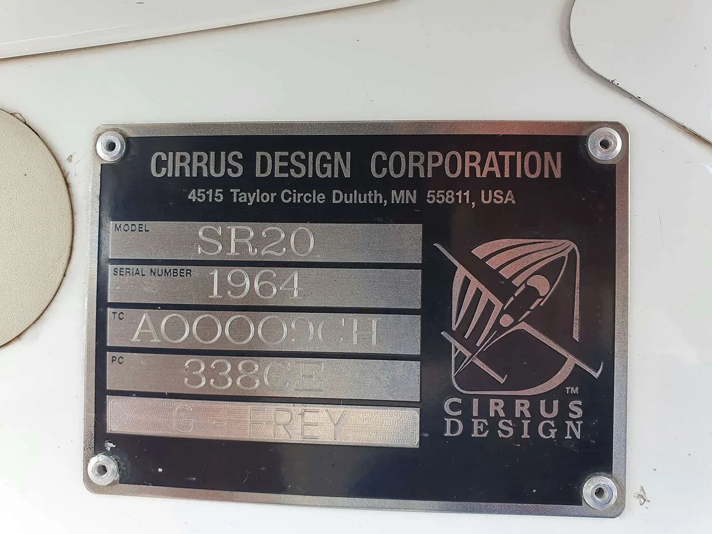 Exterior view of a 2008 Cirrus SR20 G3 GTS.