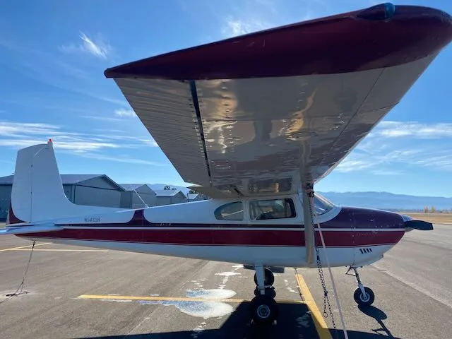Exterior view of a 1956 Cessna 182A Skyline, N5432B.