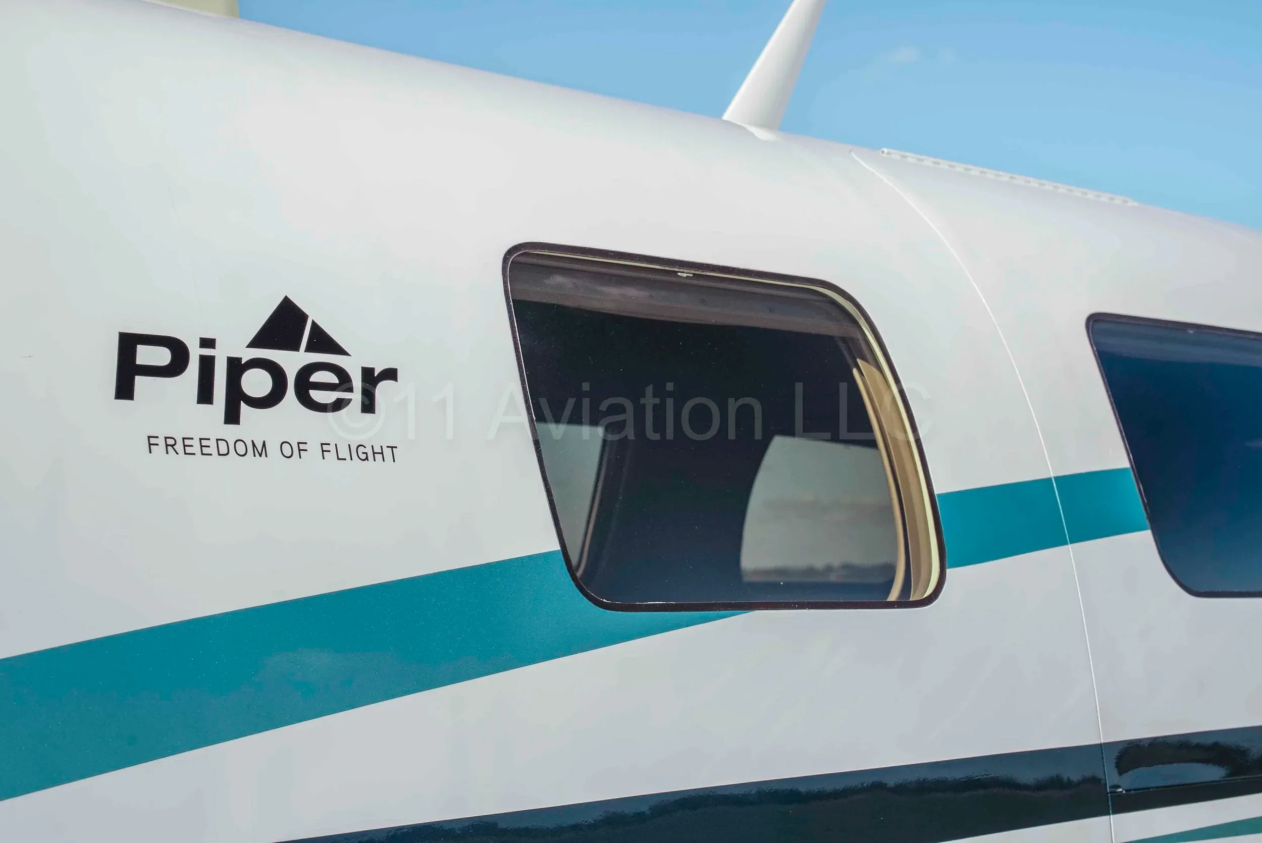 Exterior view of a 2021 Piper M350 (PA-46-350P), N804AF.