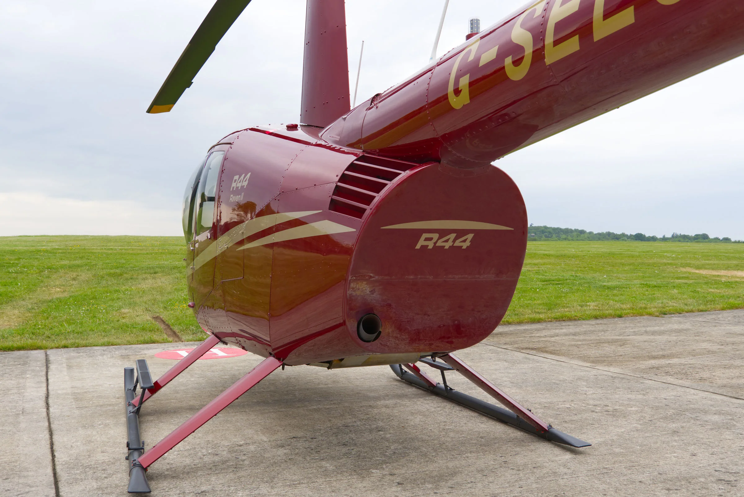 Exterior view of a 2025 Robinson R44 Raven II, G-SEEU.