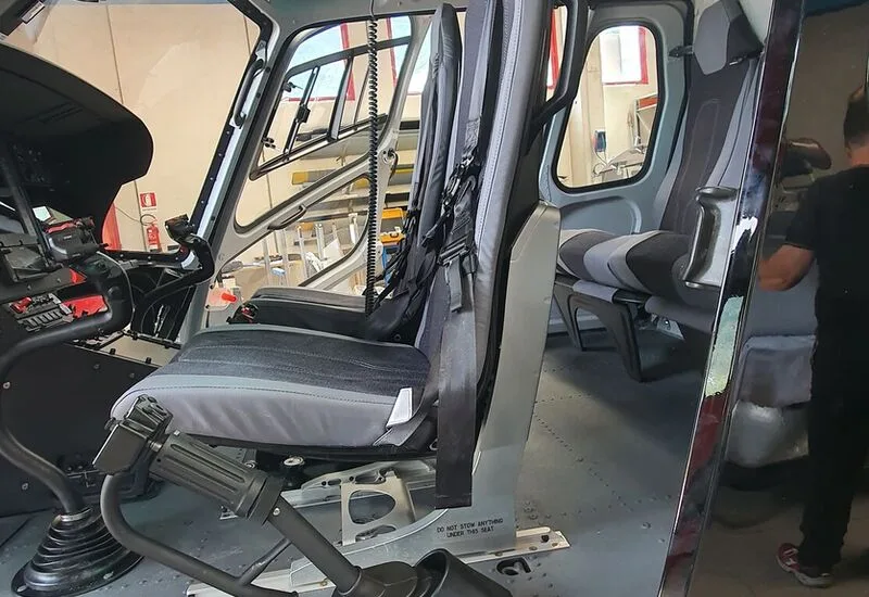 Cabin interior of a 2023 Airbus AS350B3 2023 H125.