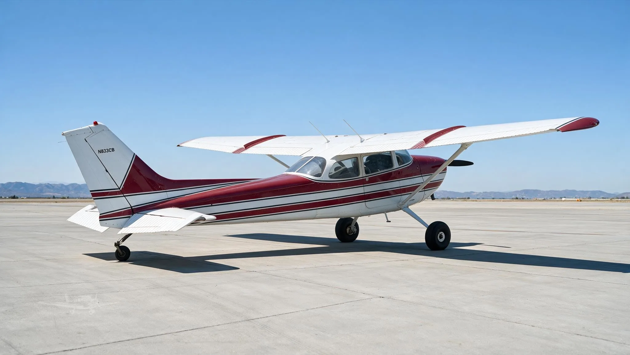 Exterior view of a 1976 CESSNA 172N SKYHAWK, N833CB.
