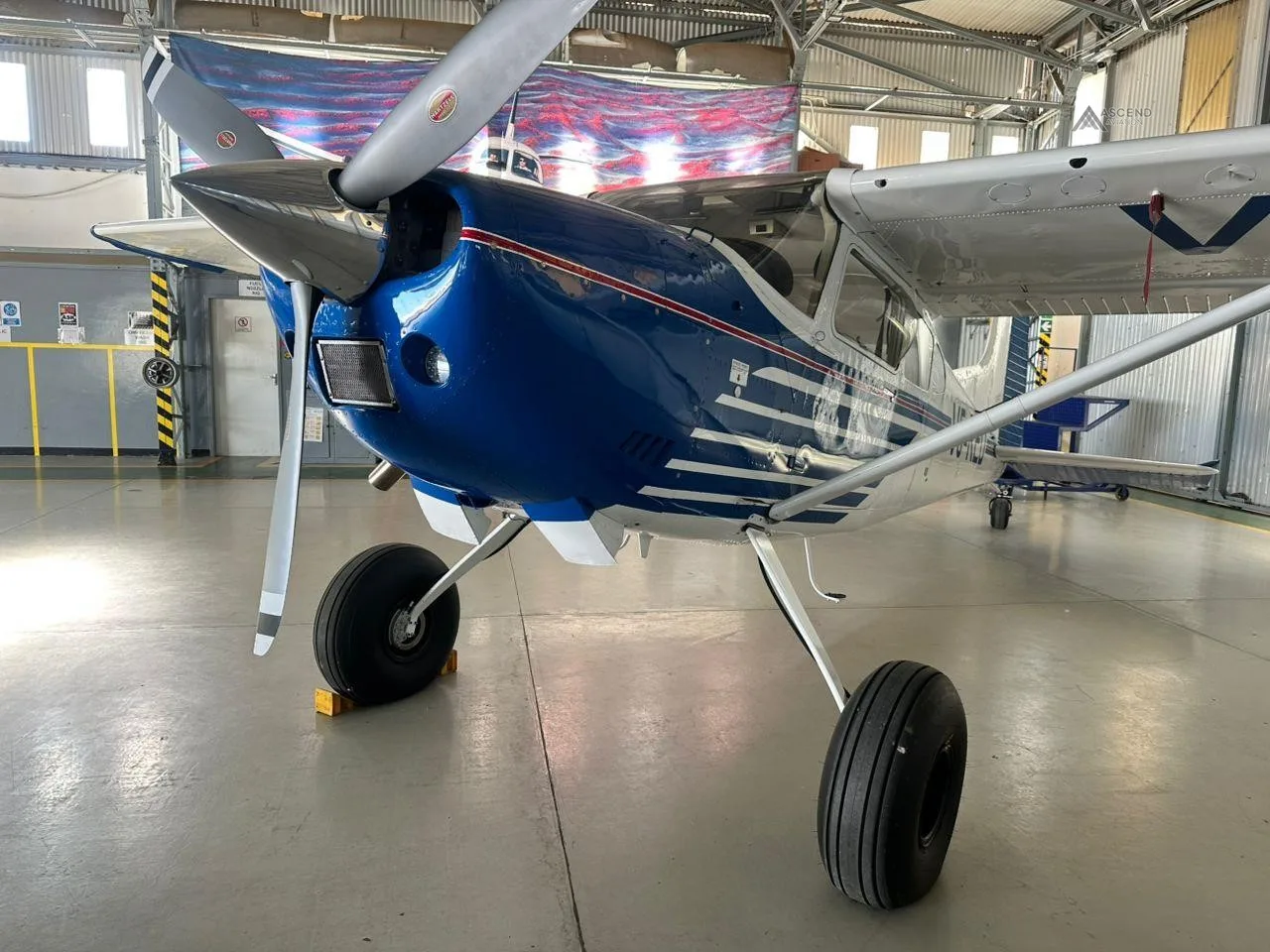 Exterior view of a 1978 CESSNA A185F, V5-RED.