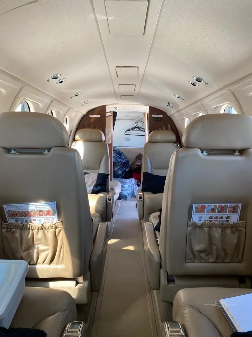 Cabin interior of a 2014 BEECHCRAFT KING AIR 250.