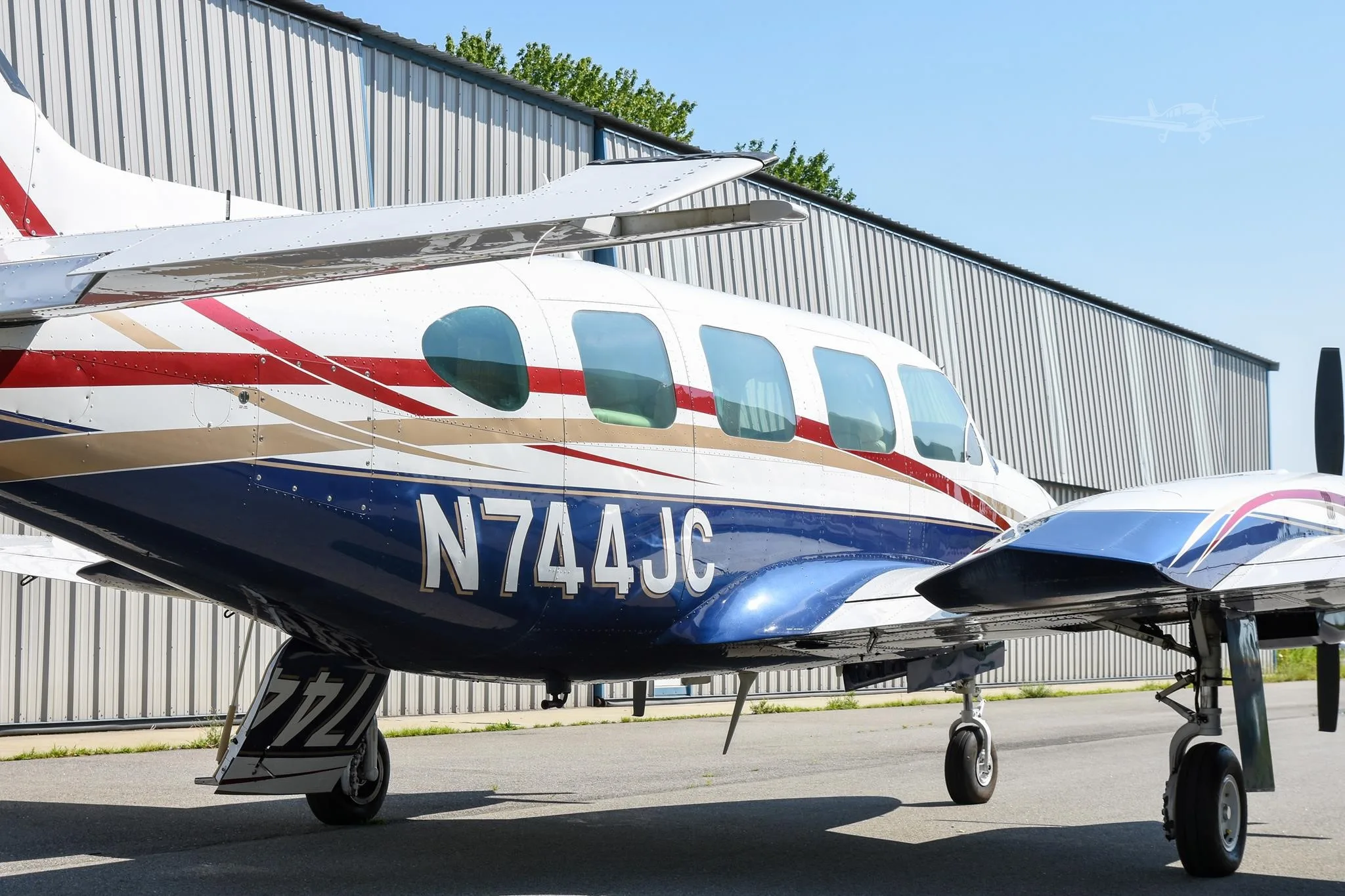 Exterior view of a 1979 PIPER NAVAJO CR, N744JC.