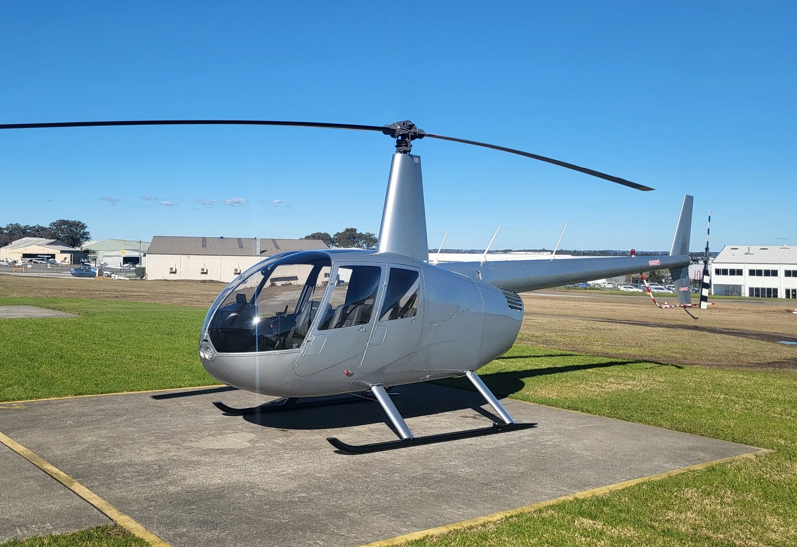 Exterior view of a 2025 Robinson R66 NxG Palo Verde.