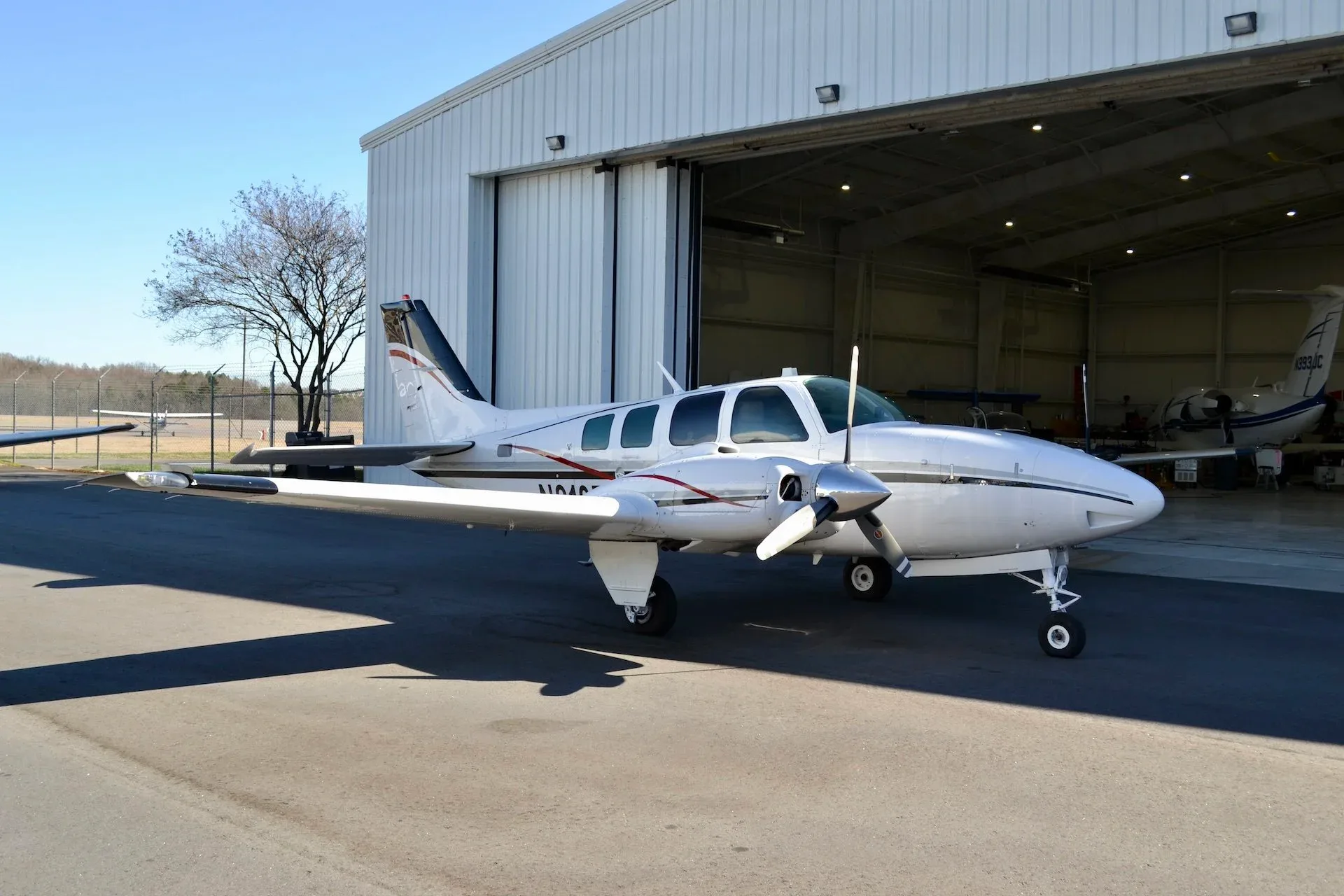 Exterior view of a 1979 Beechcraft 58 Baron — Carolina Jet.