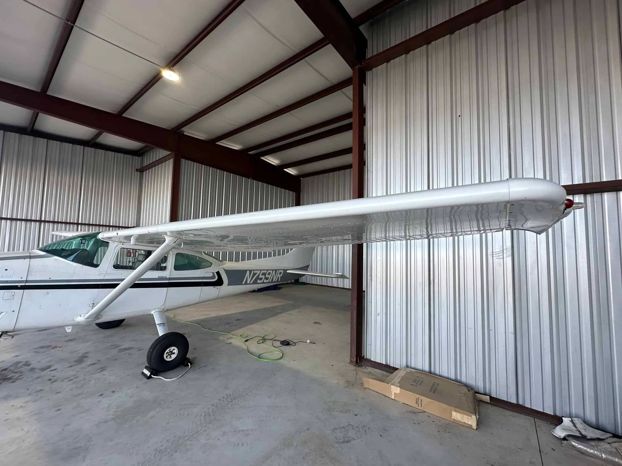 Exterior view of a 1977 Cessna 182Q, N759NR.