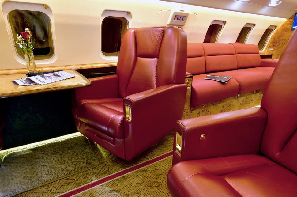 Cabin interior of a 2010 Bombardier CL 605.