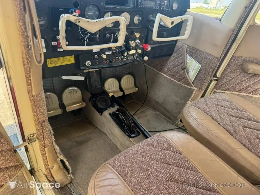 Cabin interior of a 1961 Cessna 182D.