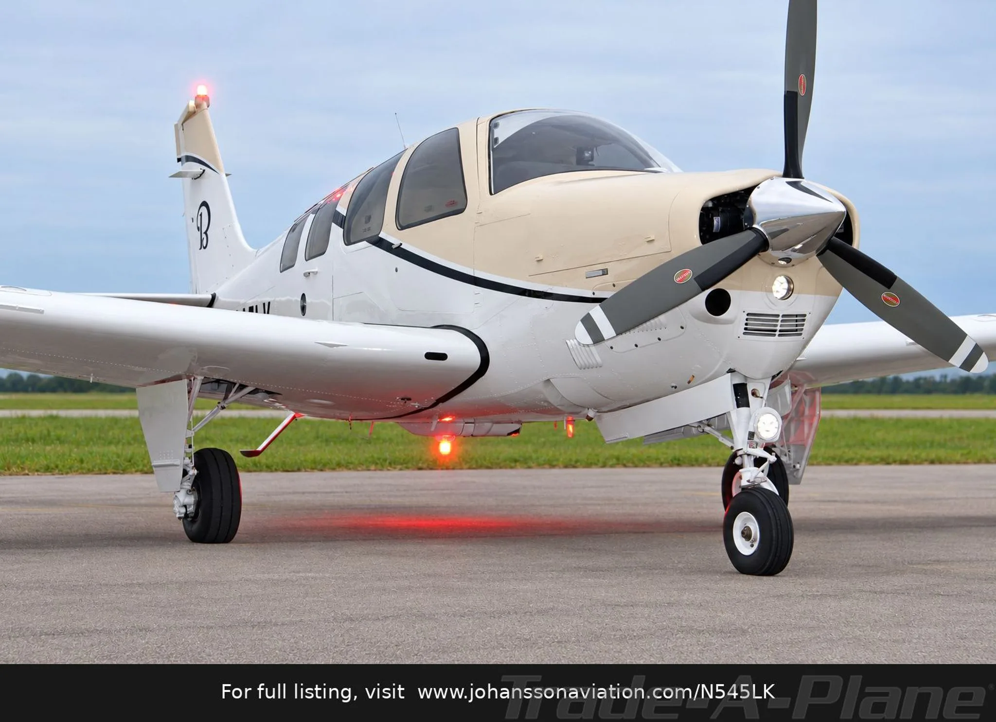 Exterior view of a 2000 BEECHCRAFT A36 BONANZA TURBO NORMALIZED, N545LK.