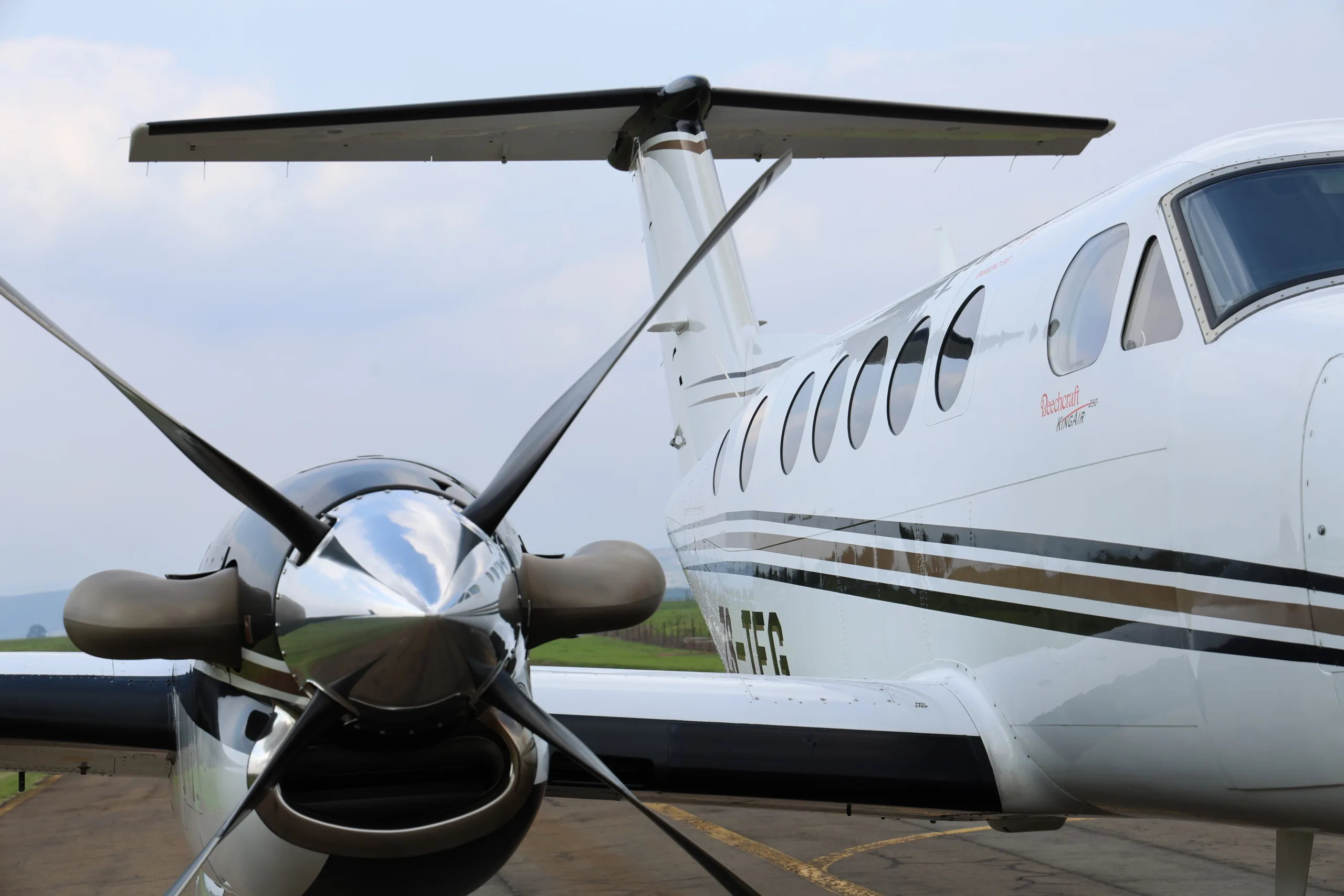Exterior view of a 2011 Beechcraft King Air 250.