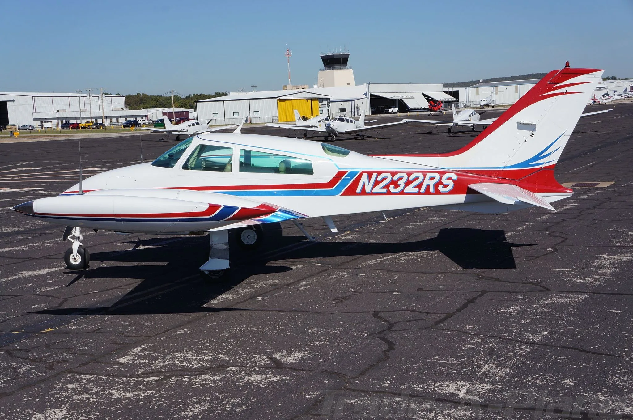 Exterior view of a 1974 CESSNA 310Q, N232RS.