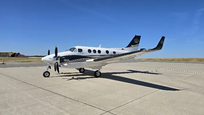 Cabin interior of a 1993 Beech King Air C90B.
