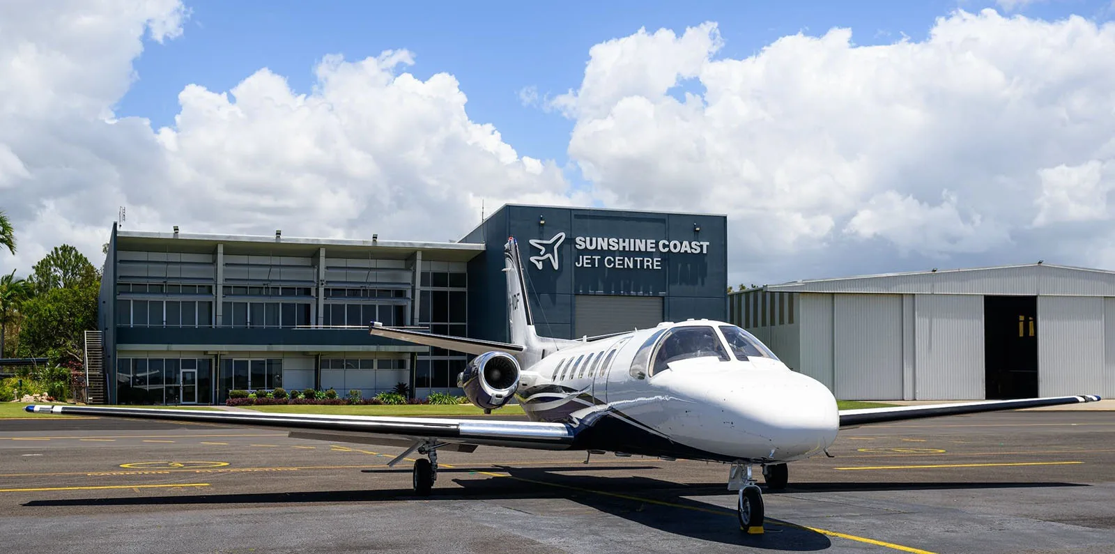 Exterior view of a 1990 Cessna Citation II, VH-VDF.