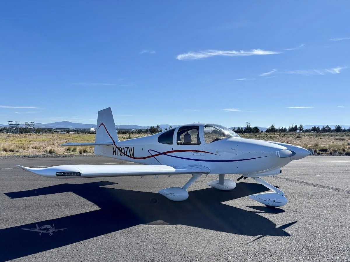 Exterior view of a 2026 VANS RV-10, N701ZW.
