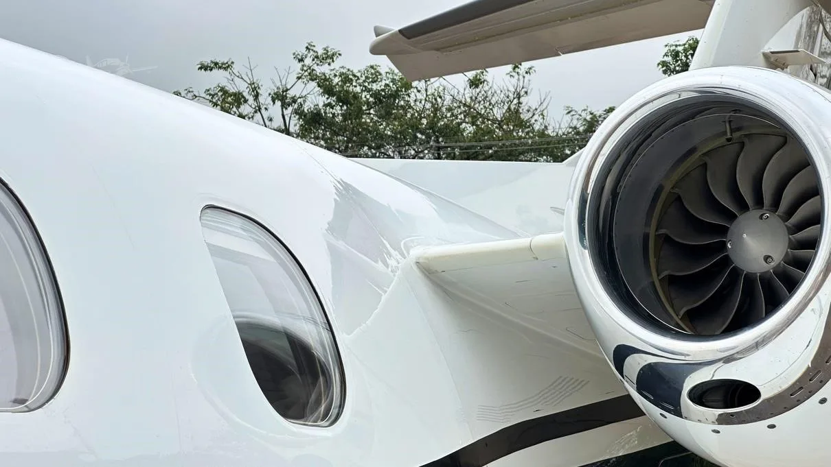 Engine detail of a 2010 EMBRAER PHENOM 100.