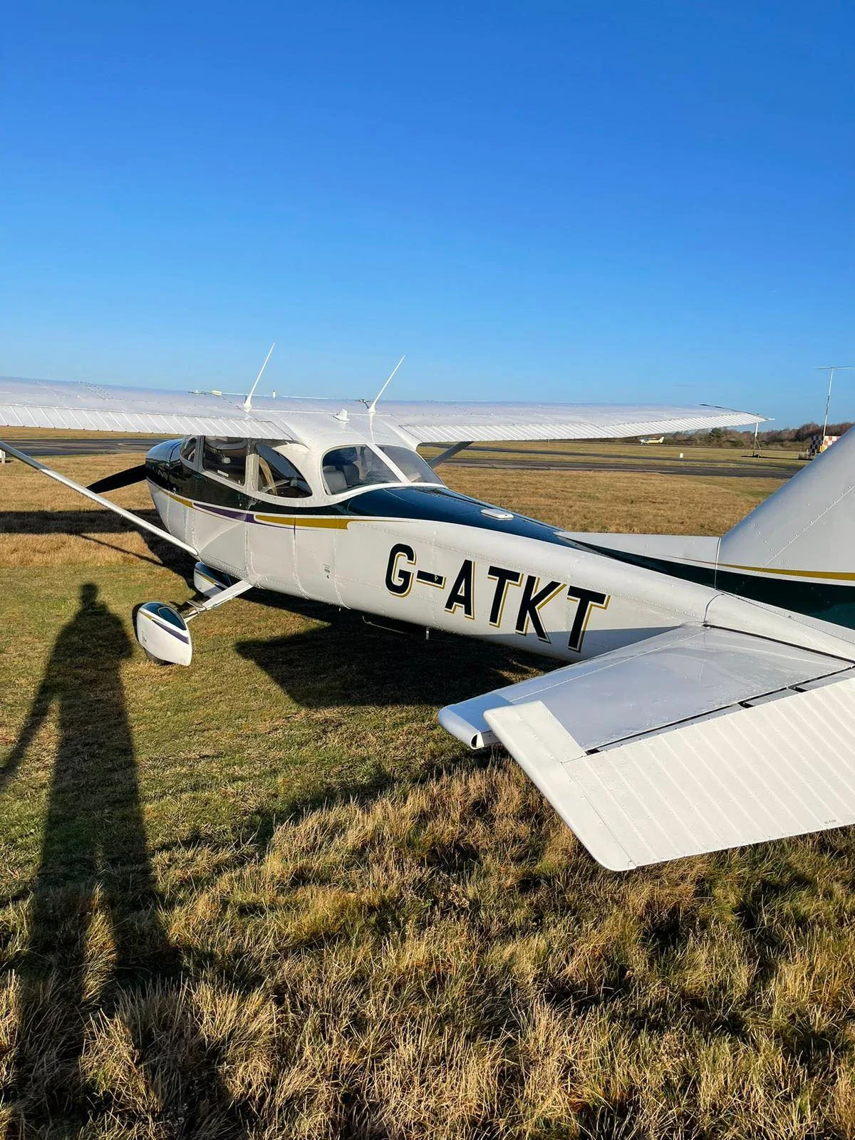 Exterior view of a 1965 Cessna F172G.