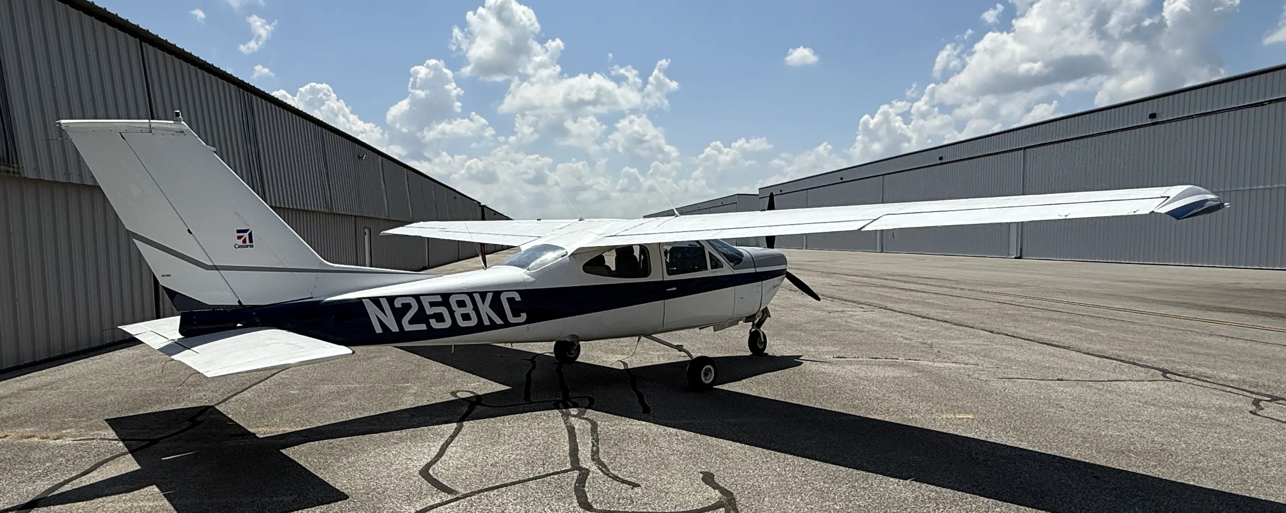 Exterior view of a 1978, N258KC.