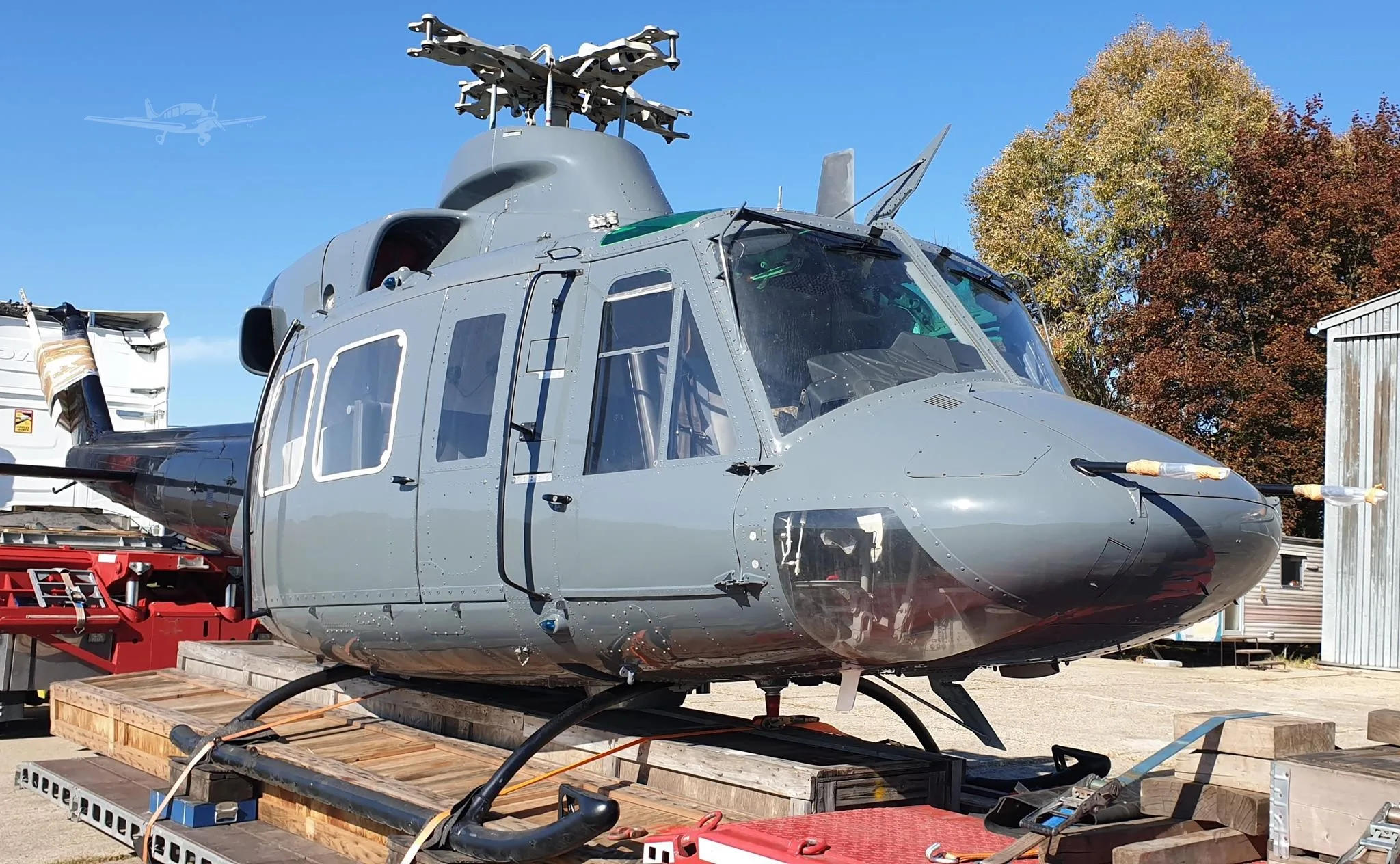Exterior view of a 1985 BELL 412.