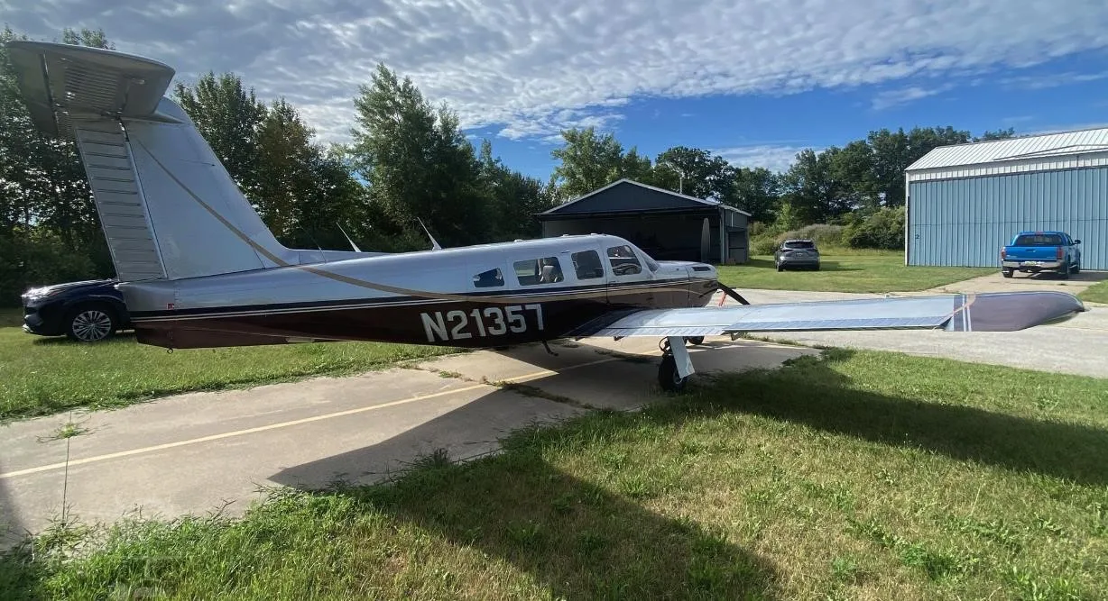 Exterior view of a 1978 PIPER TURBO LANCE II, N21357.