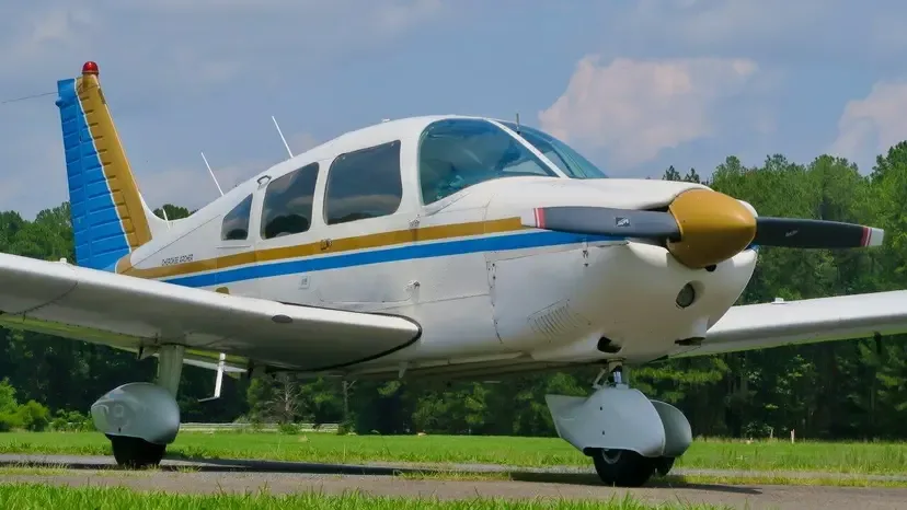 Exterior view of a 1967 Piper PA-28-180 Cherokee/Archer.