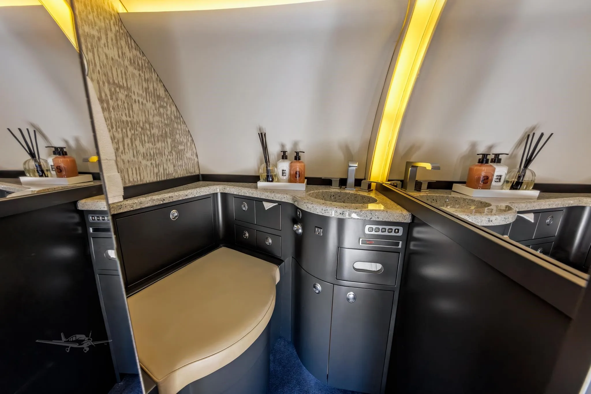 Cabin interior of a 2001 BOMBARDIER GLOBAL EXPRESS.