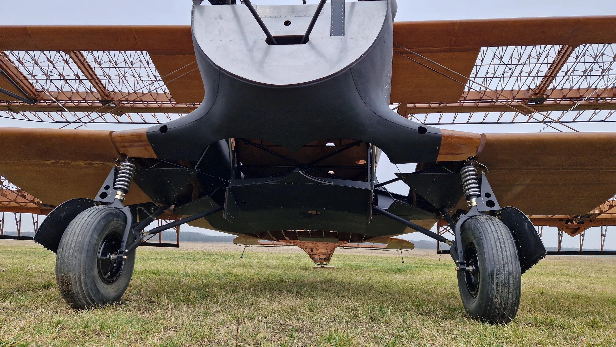 Exterior view of a Beech STAGGERWING, D-17R.