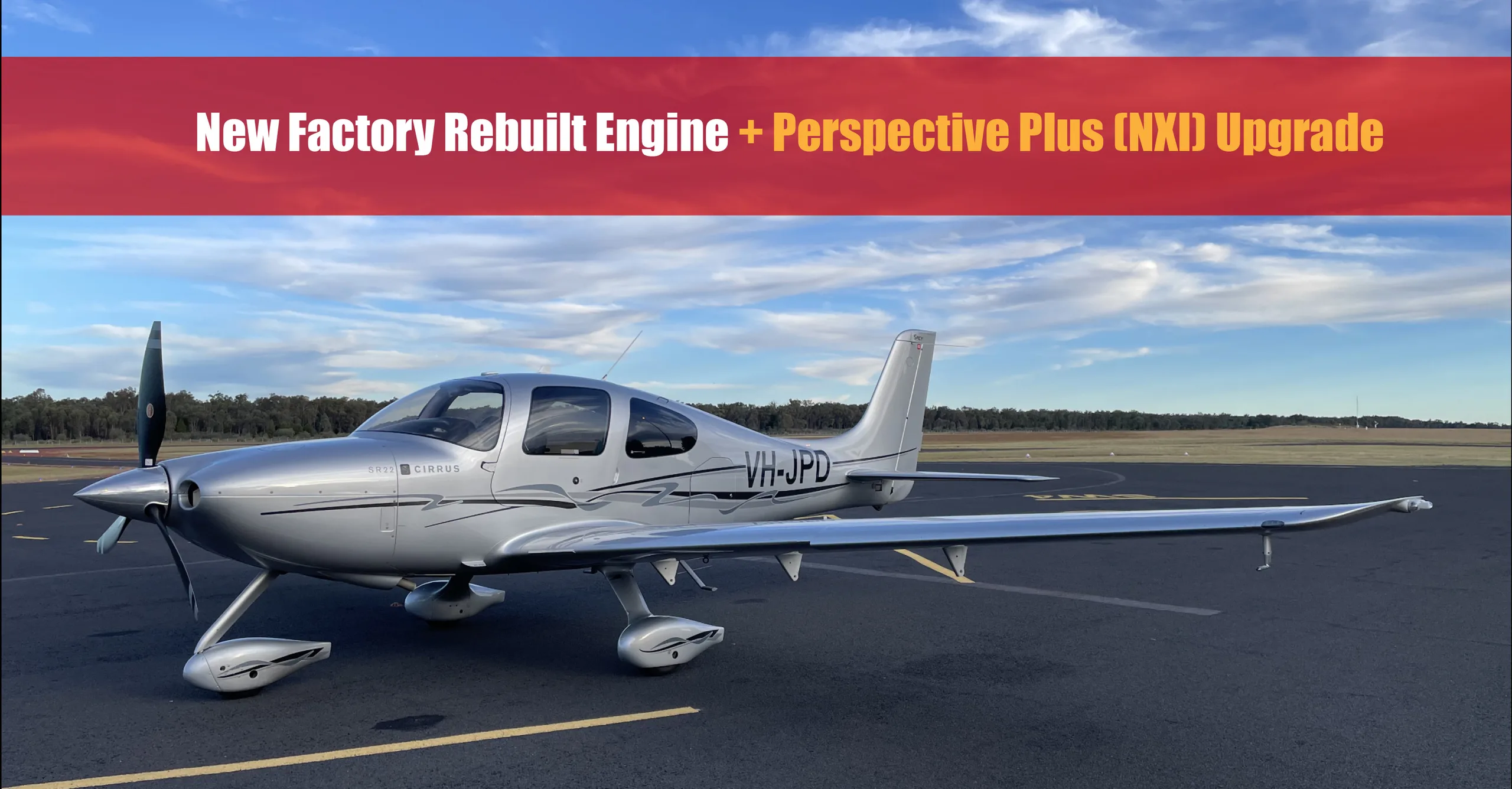 Exterior view of a 2003 Cirrus SR22, VH-SRI.