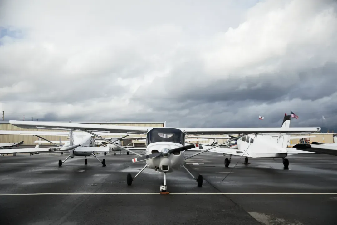Exterior view of a 1976 Cessna 182P Skylane, N1988M.