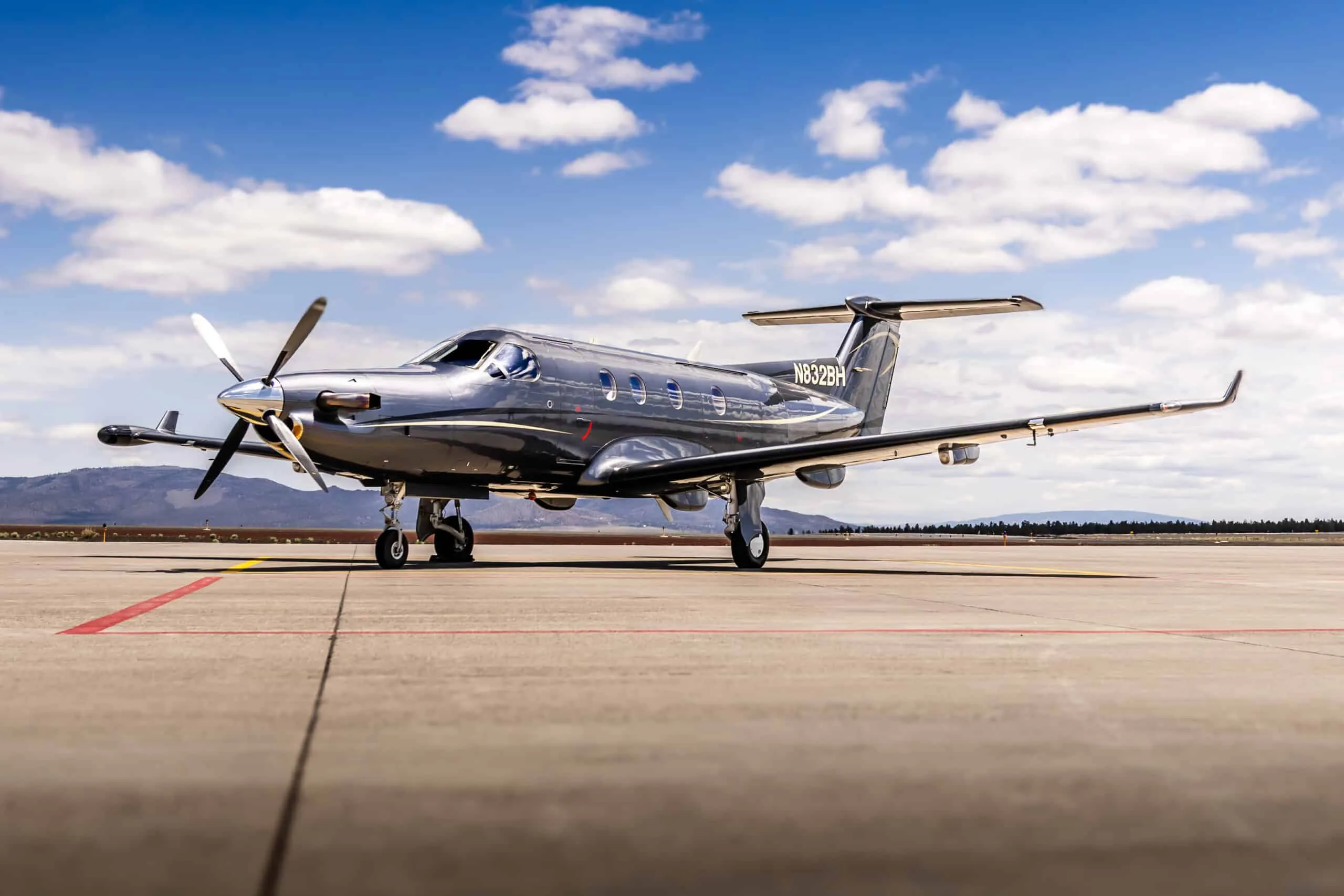 Exterior view of a 2003 Pilatus PC-12/45 | Leviate Air Group.