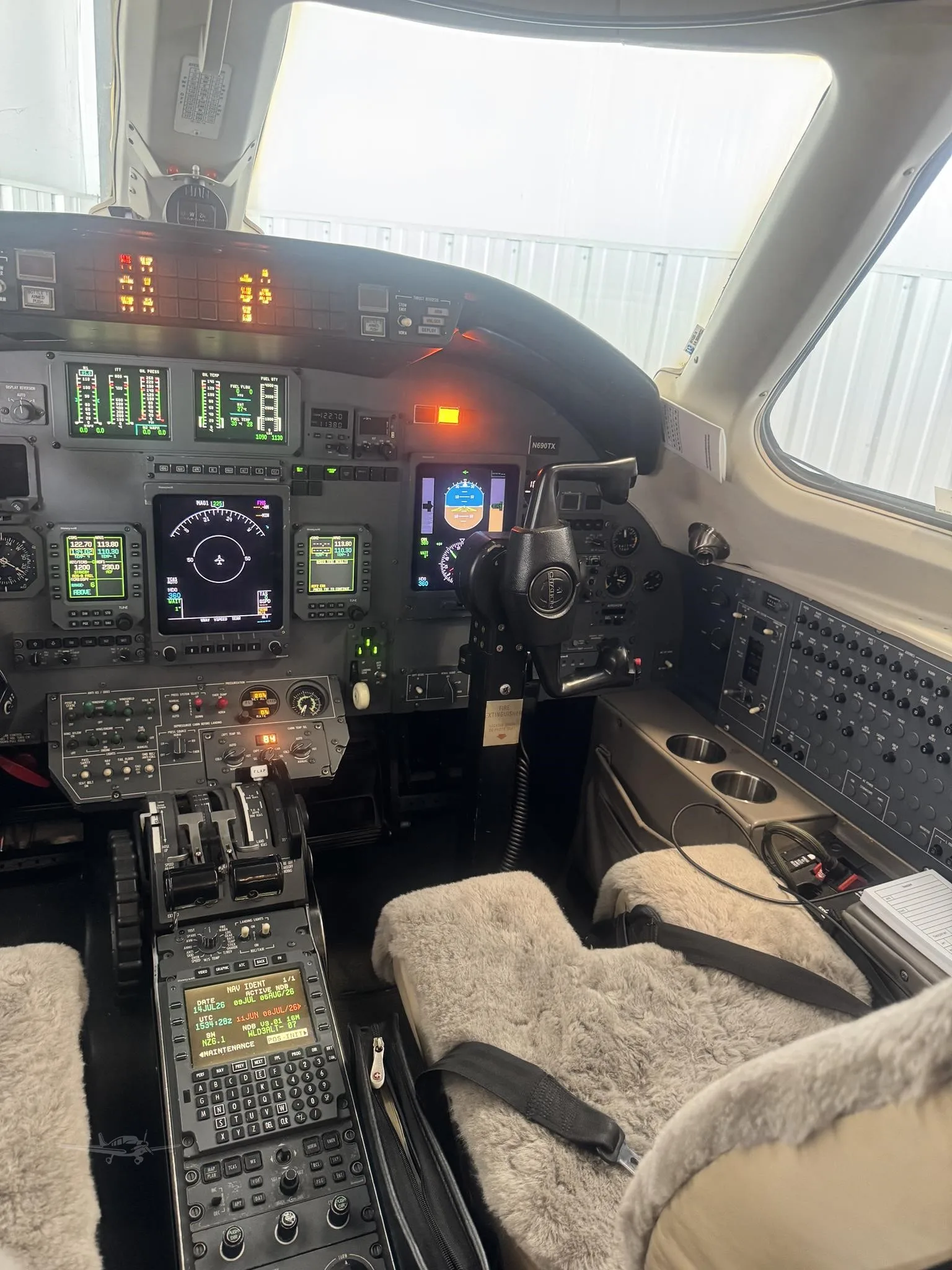 Cockpit and instrument panel of a 2002 CESSNA CITATION EXCEL.