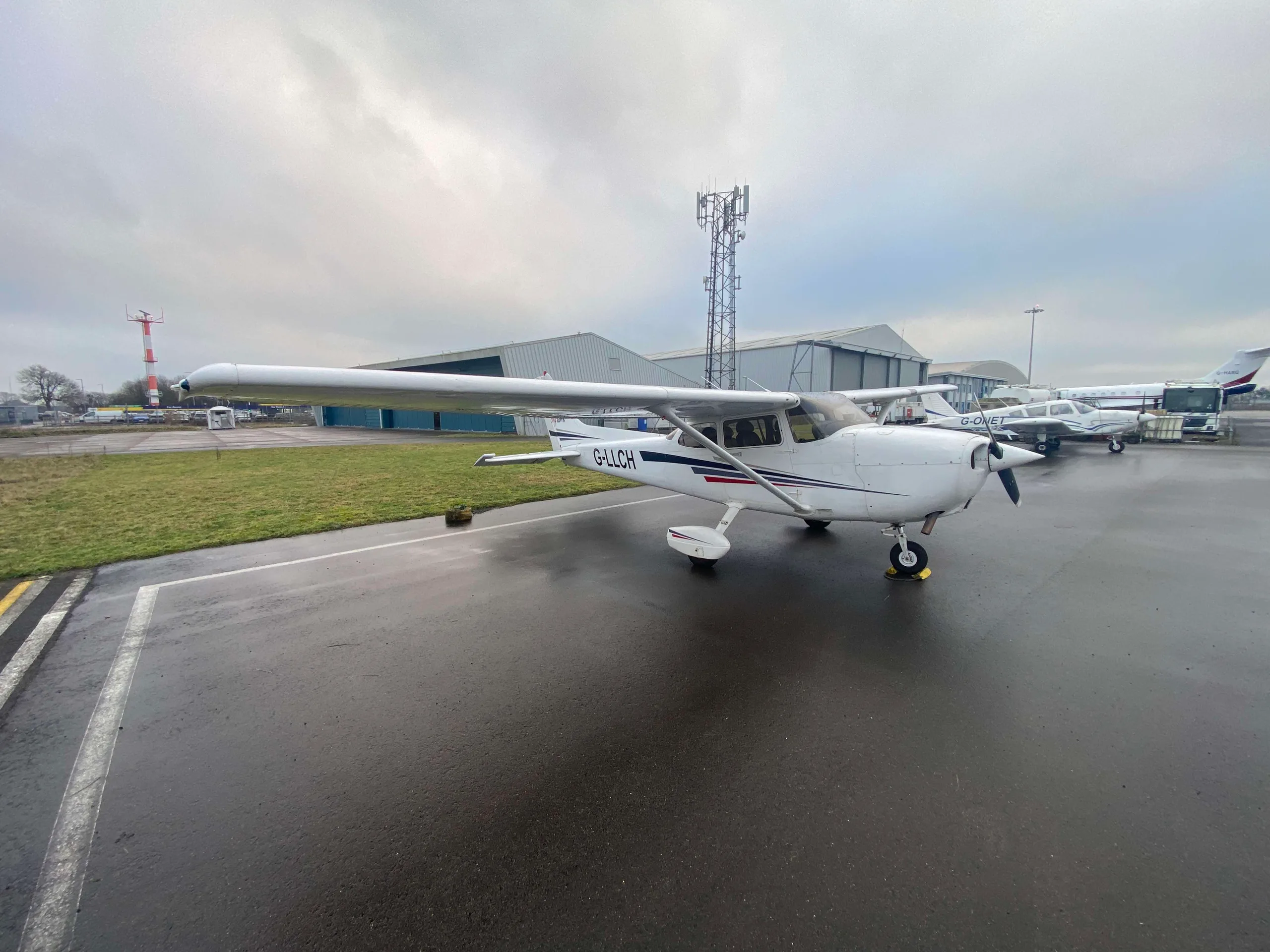 Exterior view of a 1965 Cessna F172G.