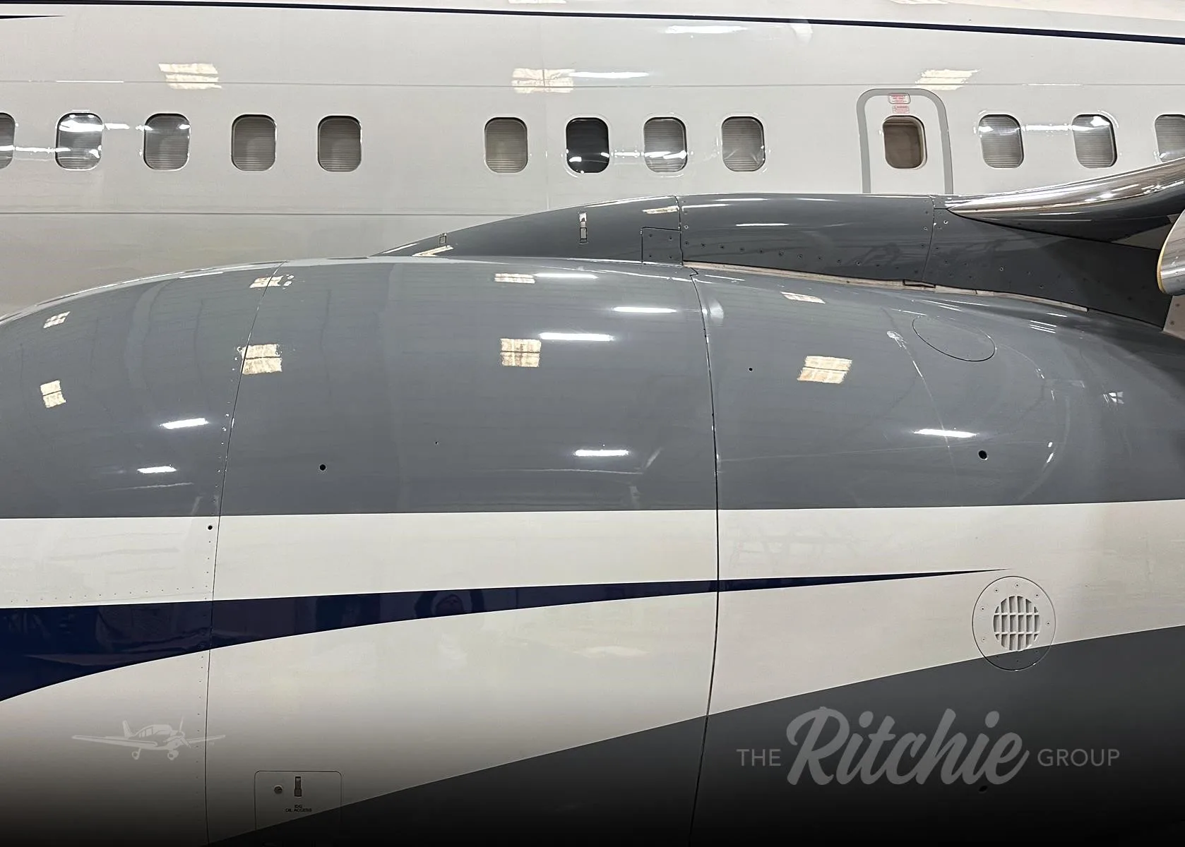 Exterior view of a BOEING BBJ.