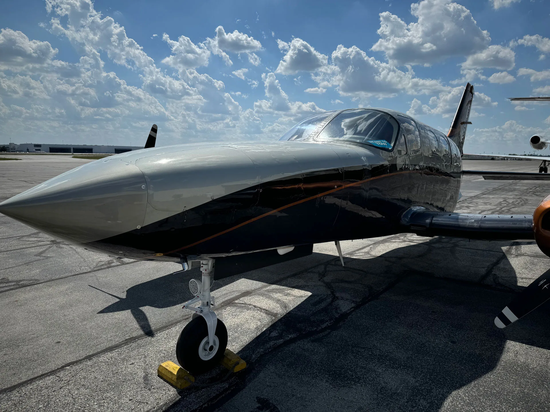 Exterior view of a 1980 Cessna 414A.