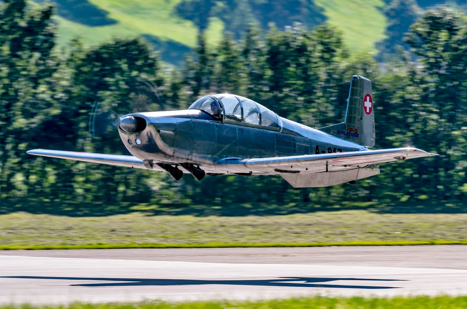 Exterior view of a 1956 Pilatus, P3-03.