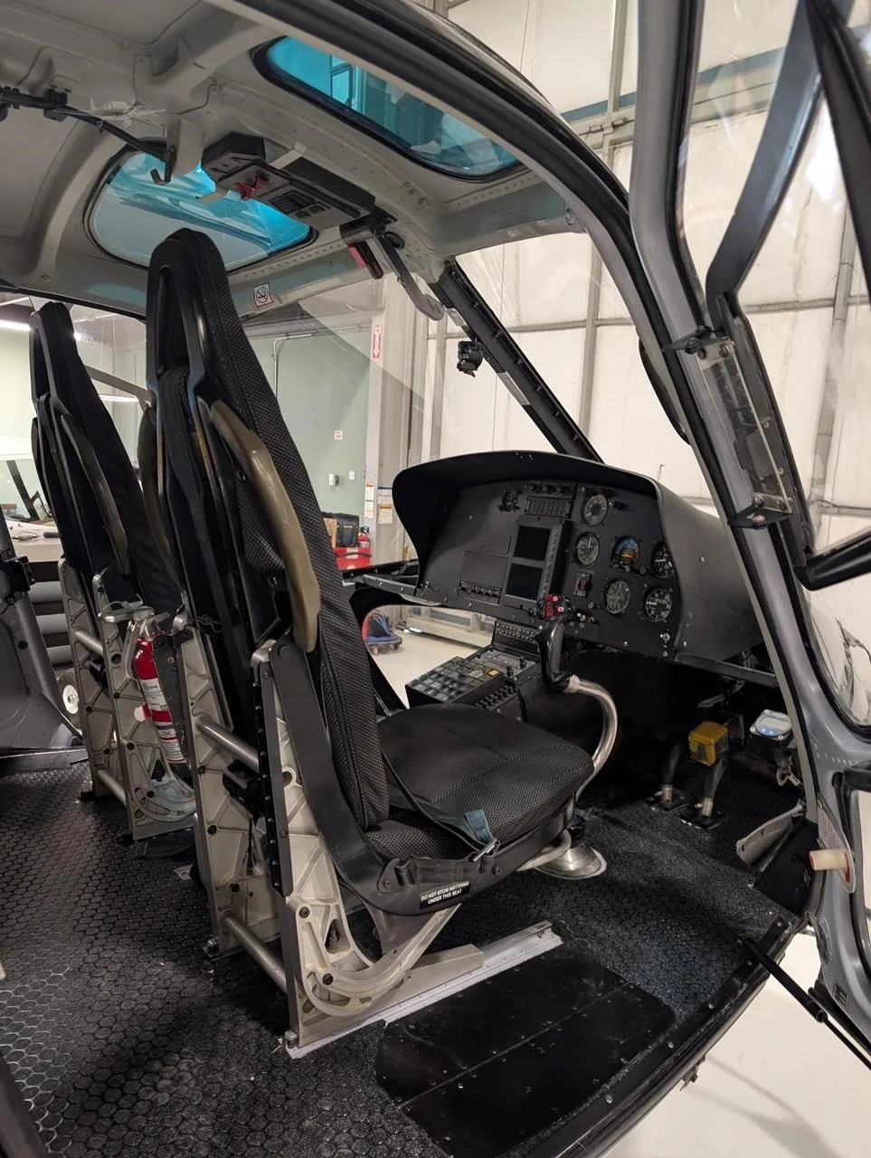 Cockpit and instrument panel of a 2003 EUROCOPTER AS350B-3.