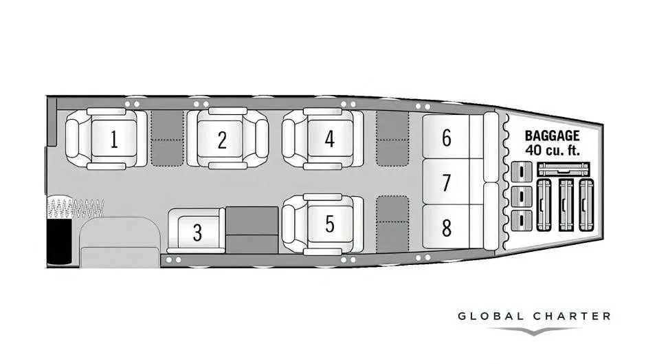 Specification or layout diagram for a 1995 LEARJET 31A.