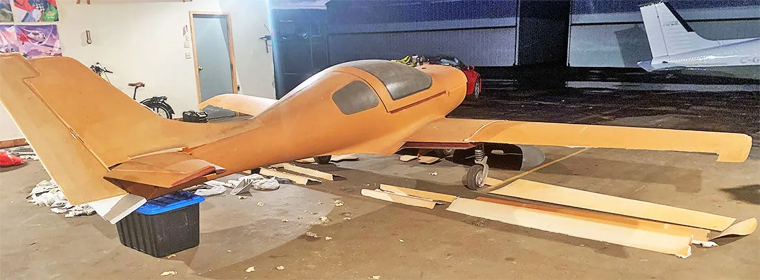 Exterior view of a 1989 Lancair 235.