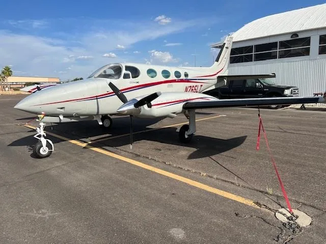 Exterior view of a 1973 CESSNA 340, N765LT.