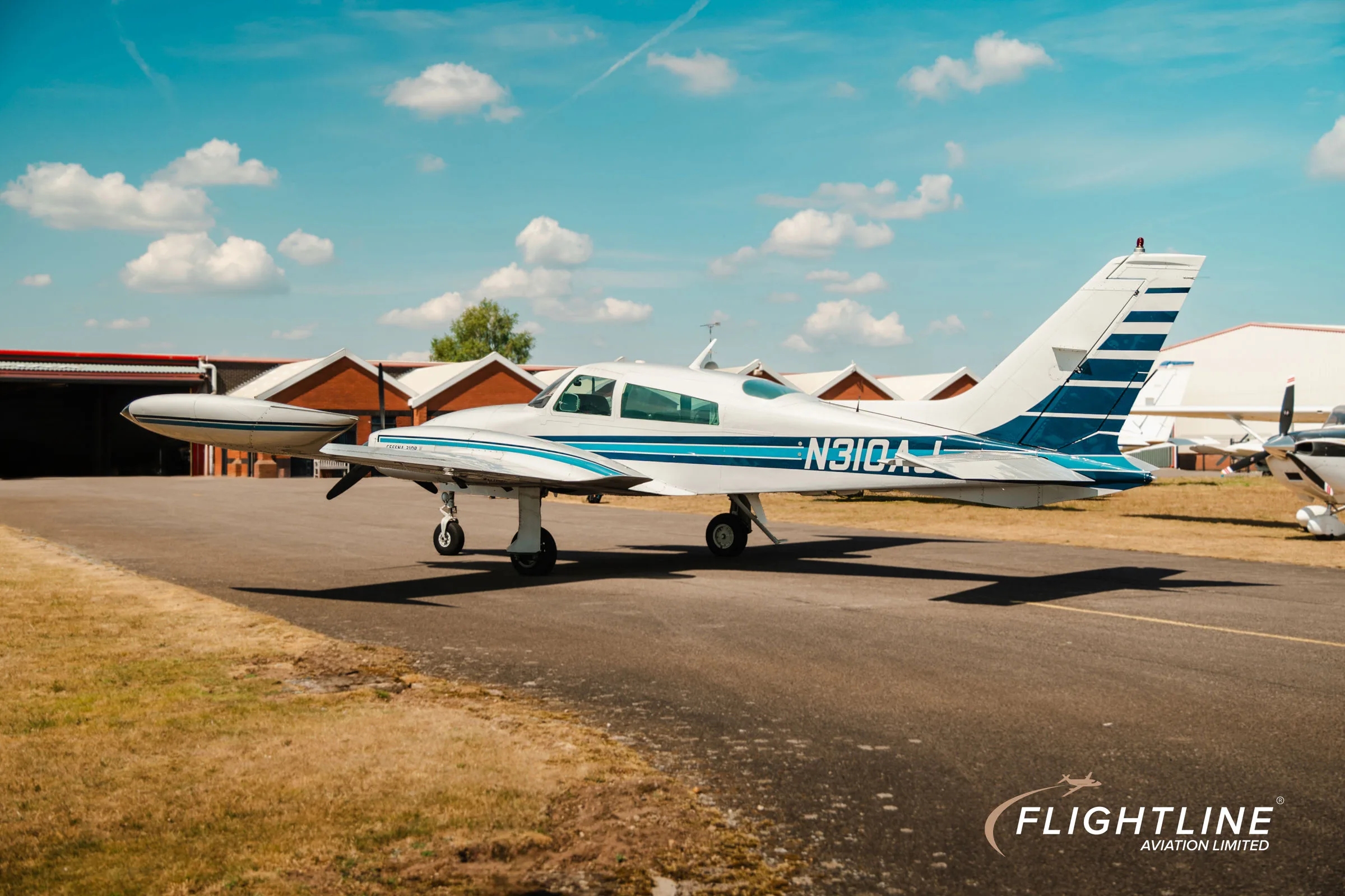 Exterior view of a 1980 Cessna 310R.