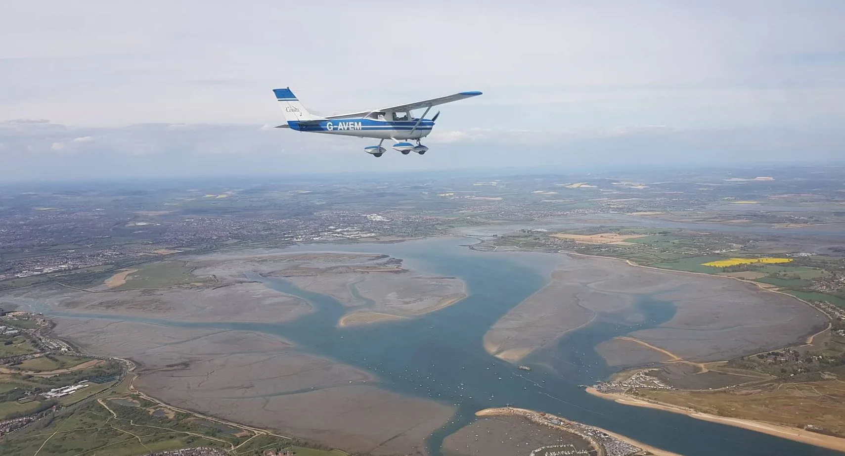 Marketing image of a 1967 Cessna 150G.