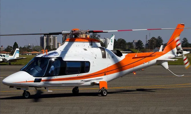 Cabin interior of a 2011 Agusta A109E.