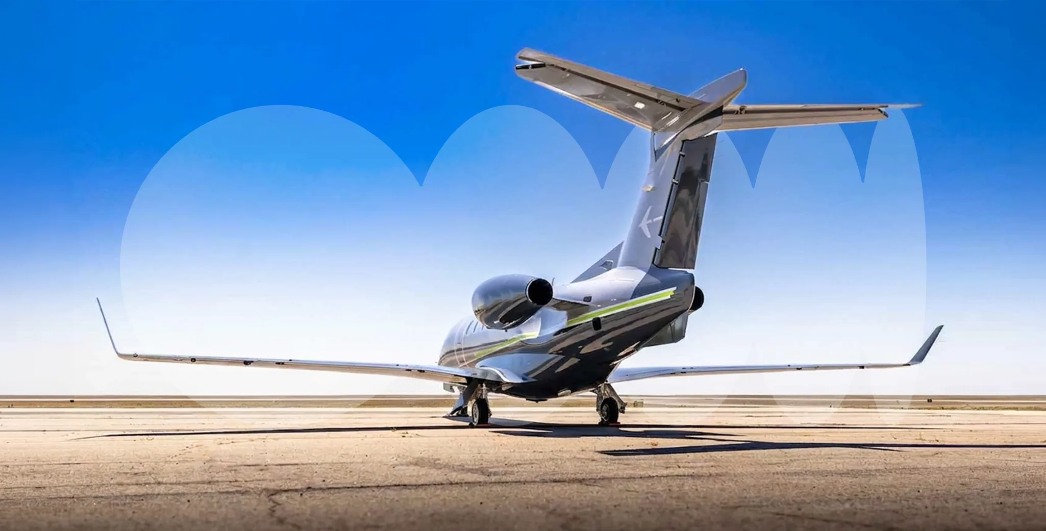 Exterior view of a 2009 Embraer Phenom 100.