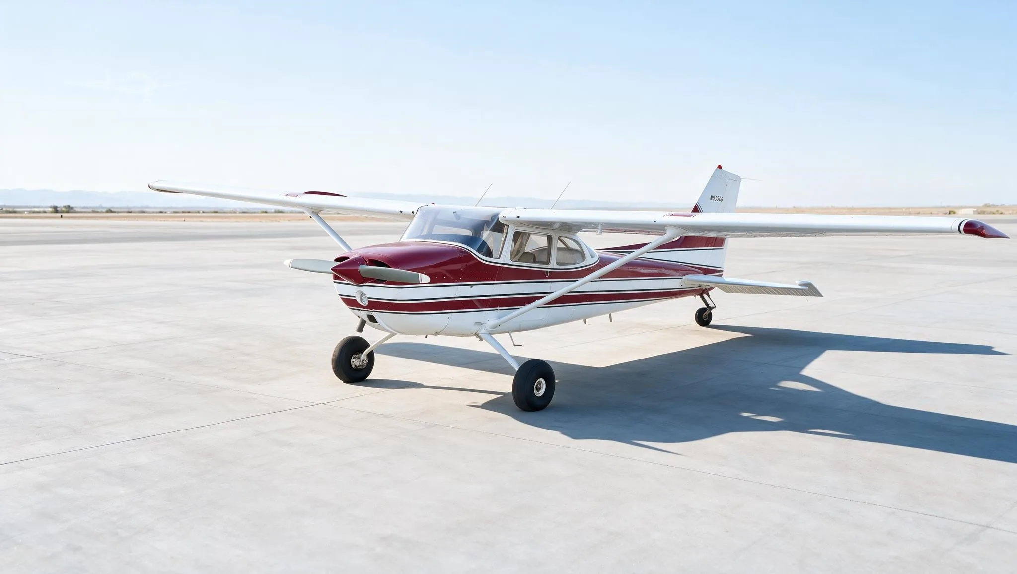 Exterior view of a 1976 CESSNA 172N SKYHAWK, N833CB.