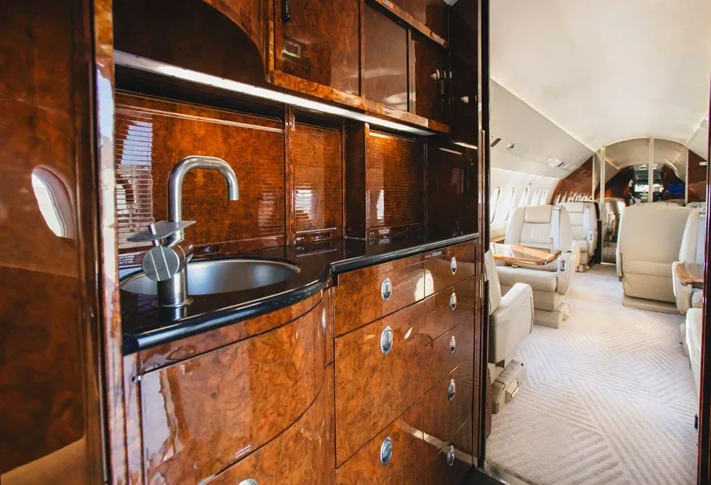 Cabin interior of a 2004 Dassault Falcon 2000EX EASy.
